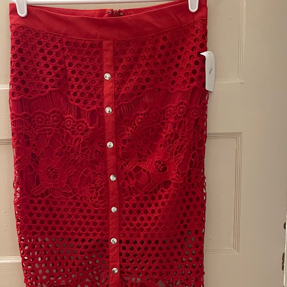 Red Maxi Skirt